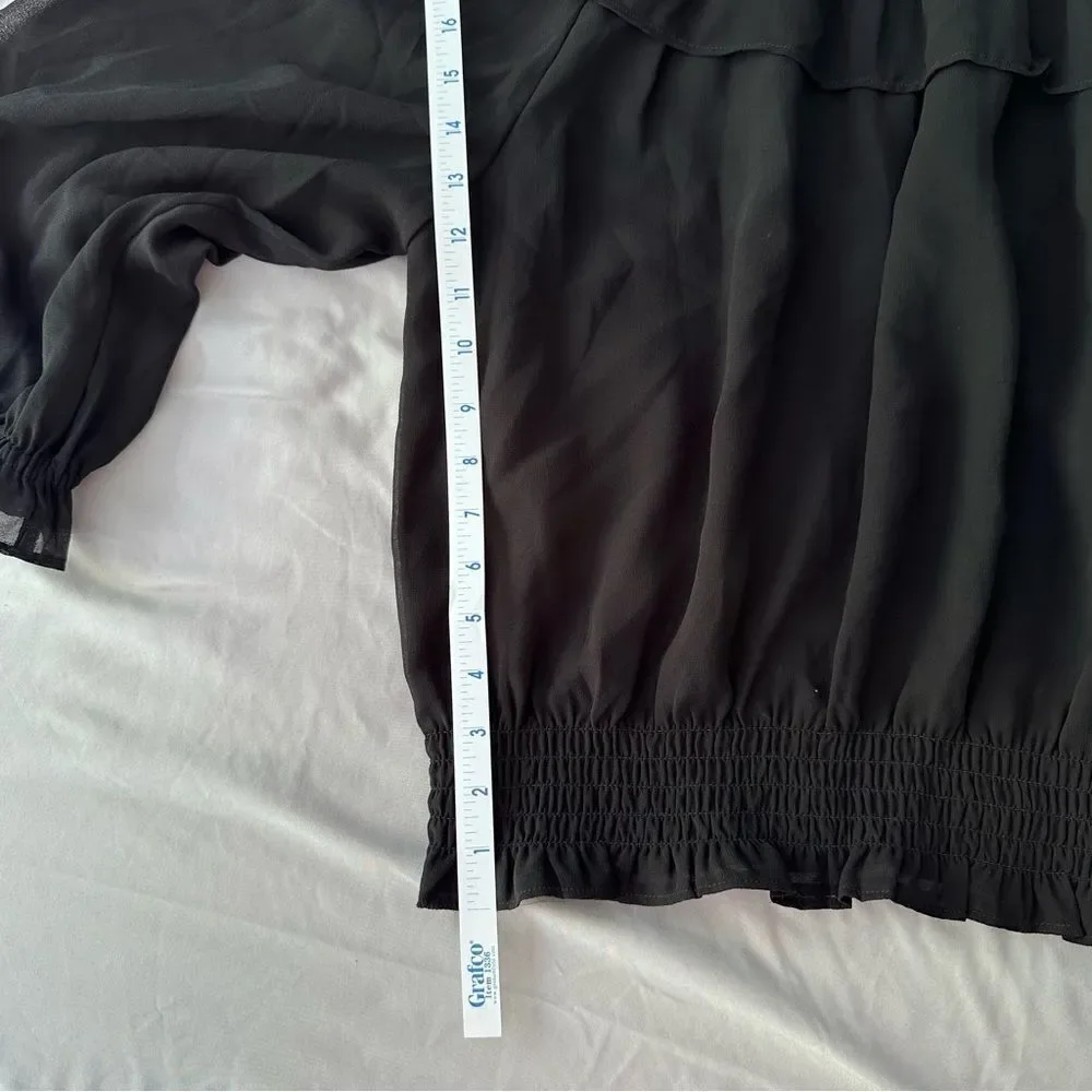 NWT! Ann Taylor Ruffle Flowy Peasant Blouse - Picture 8 of 9